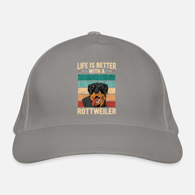 Rottweiler Dog Organic Baseball Cap