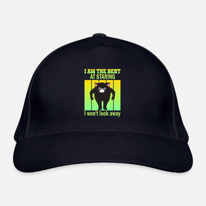 Chat qui regarde - Chats qui regardent - Casquette classique bio - marine
