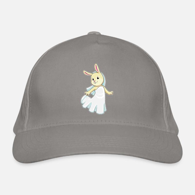 Lapin comme mariée avec voile Casquette classique bio