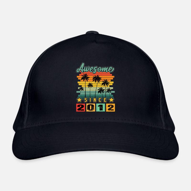 Awesome Since 2012 - Organic Baseball Cap - navy