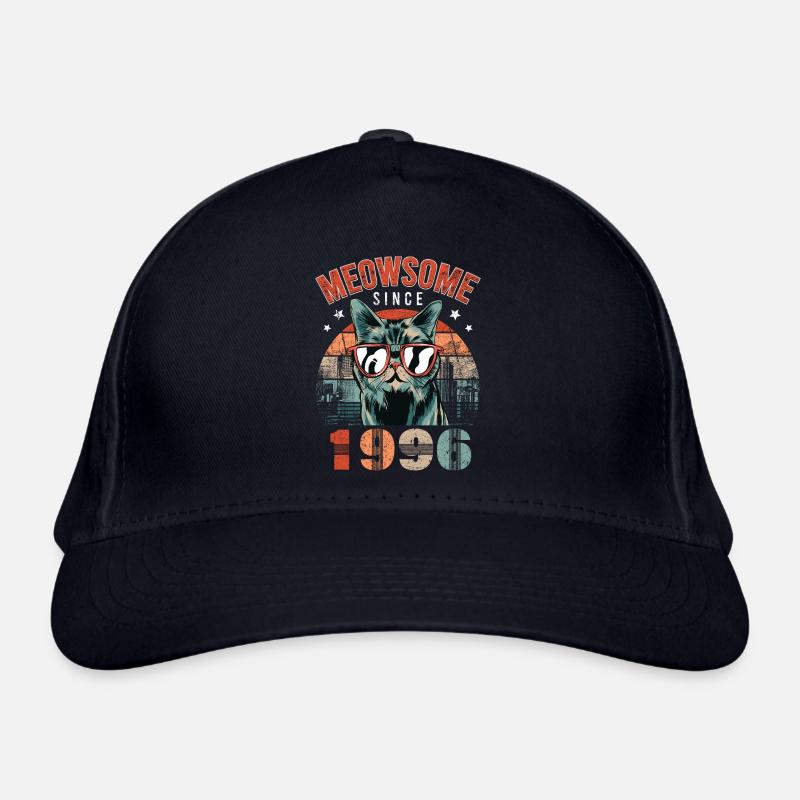 Meowsome 1996 Année de naissance 1996 Anniversaire du chat Casquette classique bio