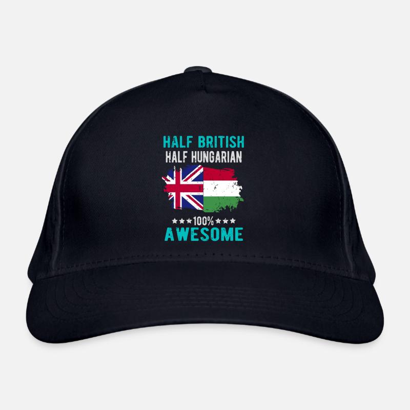 Half British Half Hungarian Organic Baseball Cap