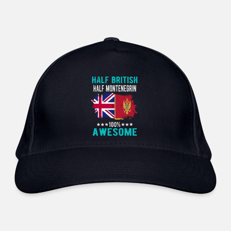 Half British Half Montenegrin Organic Baseball Cap