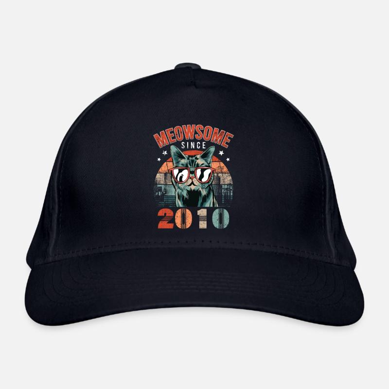 Meowsome 2010 Année de naissance 2010 Chat Anniversaire Casquette classique bio