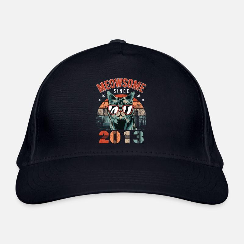 Meowsome 2013 Année de naissance 2013 Anniversaire du chat Casquette classique bio