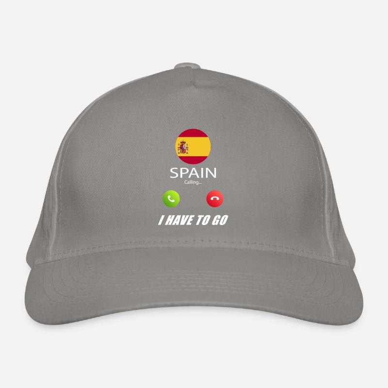 Spanien ruft an Lusiger Flaggen Spruch Bio-Baseballkappe