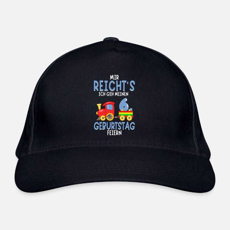 6. Geburtstag Geburtstagsgeschenk mit Eisenbahn Bio-Baseballkappe
