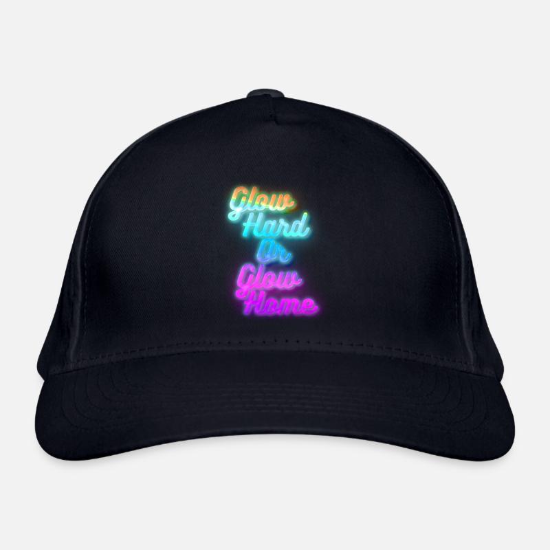 Glow Hard oder Glow Home Bio-Baseballkappe
