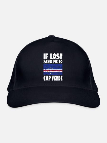 Cap Verde Flagge Spruch - Bio-Baseballkappe - Navy