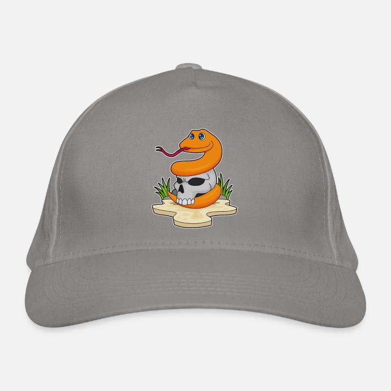 Serpent avec crâne Casquette classique bio