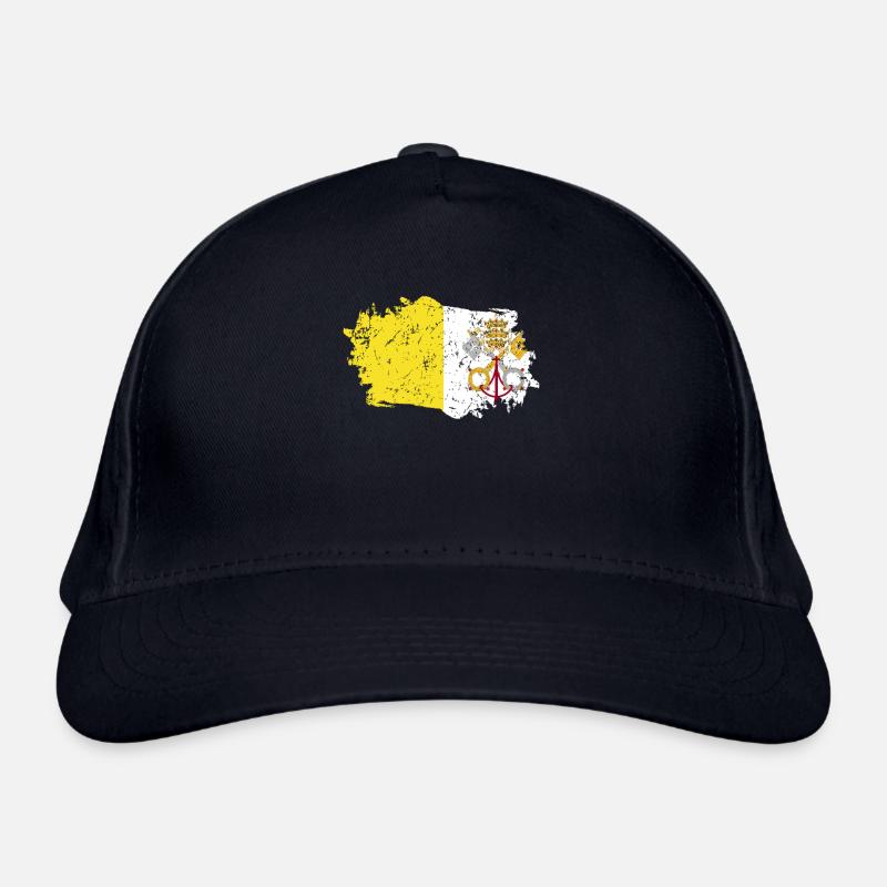 Drapeau de la Cité du Vatican Grunge Drapeau de la Cité du Vatican Casquette classique bio