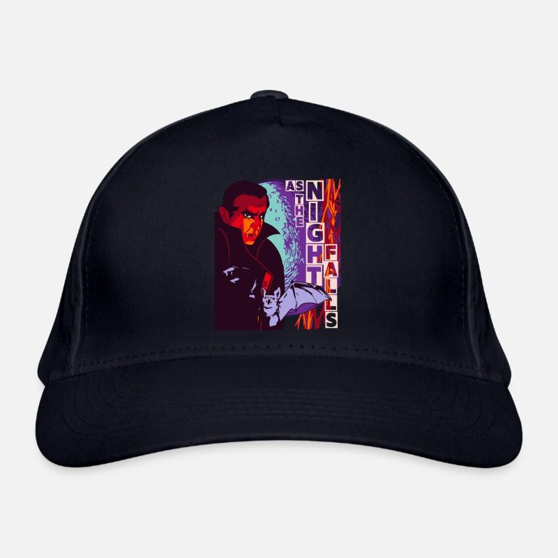 Horror Drakula Vampire, Bat, Funny Saying Organic Baseball Cap