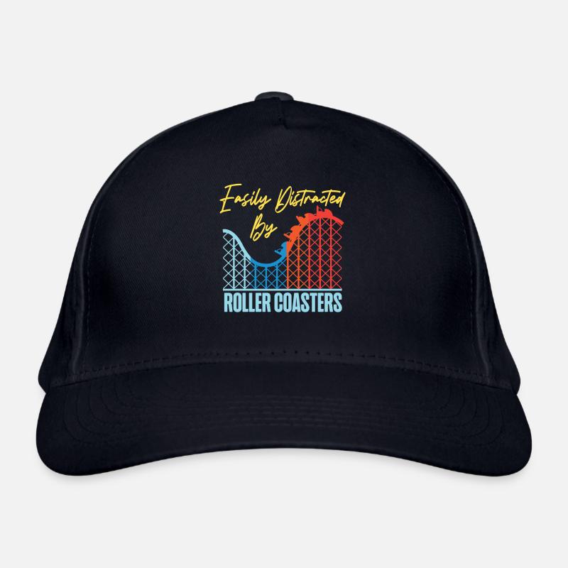 Roller Coaster Easily Distracted Organic Baseball Cap