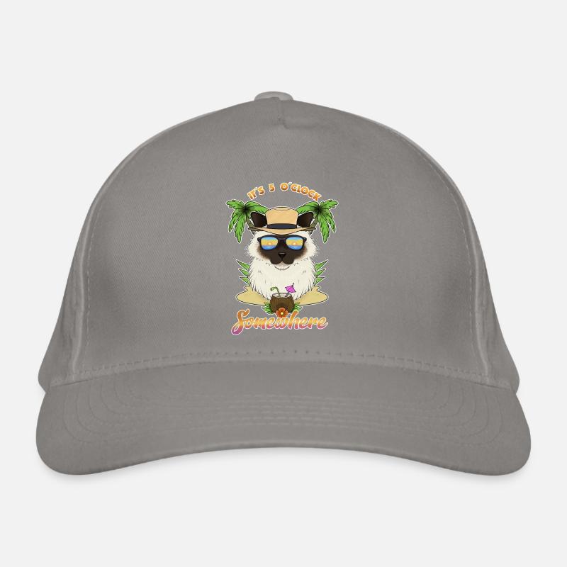 C’est 5 OClock Somewhere Drinking Burman Cat Casquette classique bio