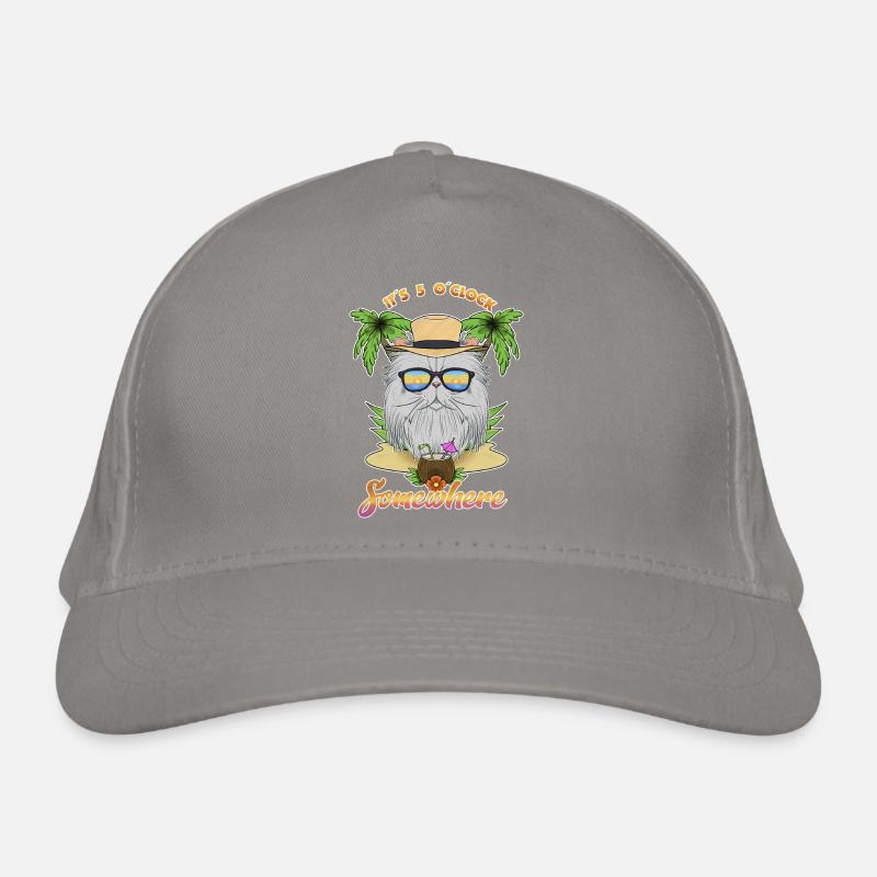 Il est 5 oclock quelque part en buvant un chat persan Casquette classique bio