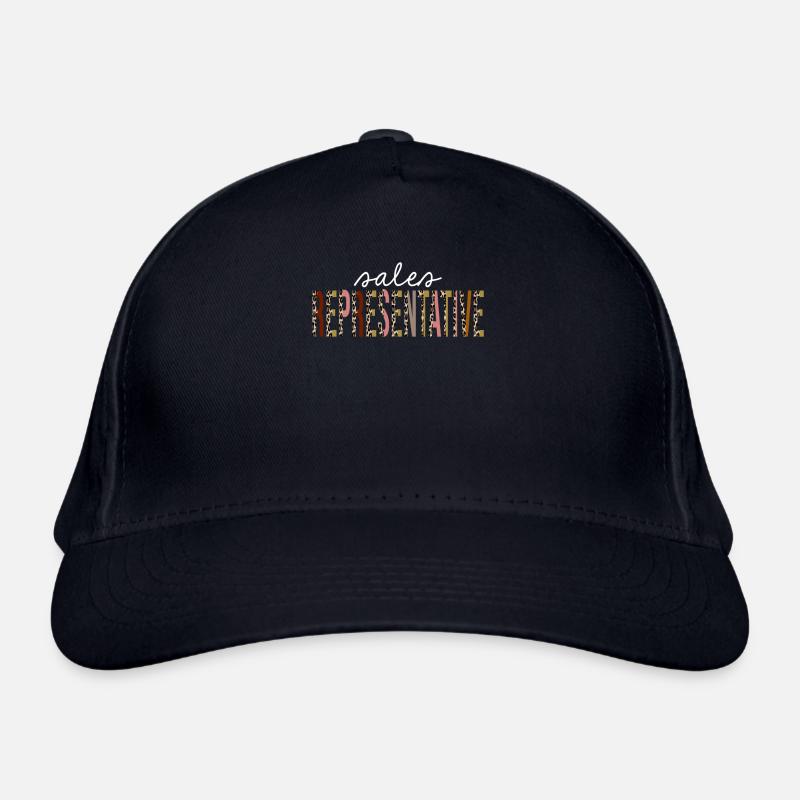 Représentant des ventes Leopard Print Funny Gift Casquette classique bio