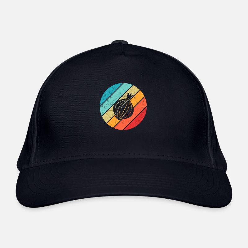 Oignon Lover Retro Vegetables Vegan Idée cadeau Casquette classique bio