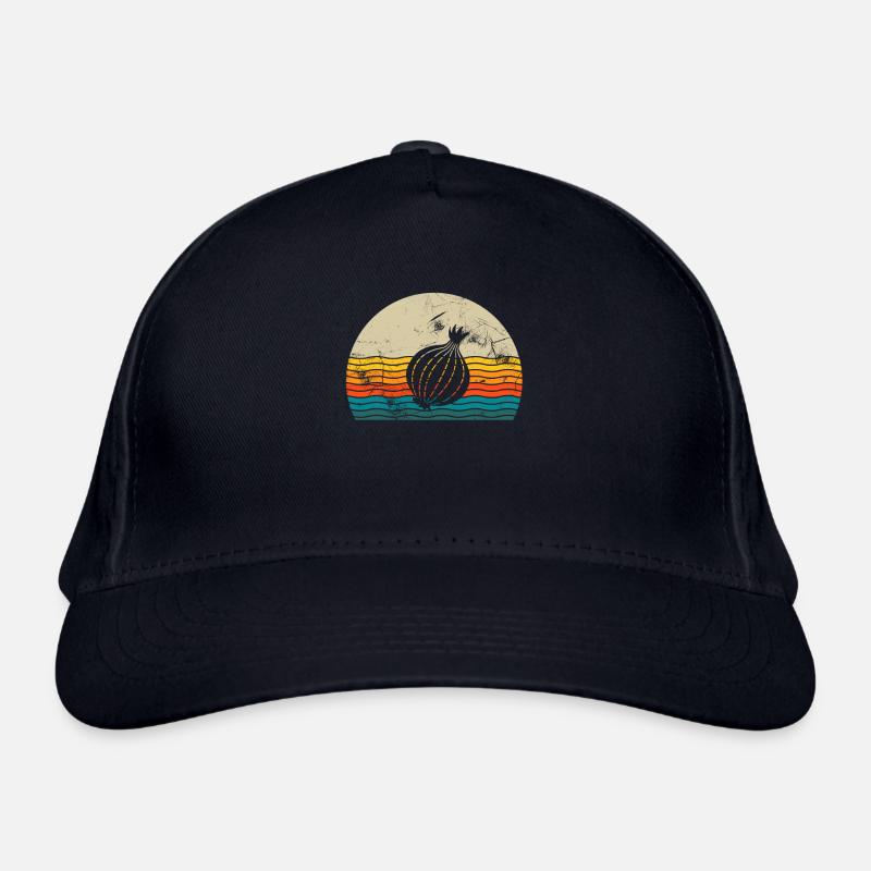 Oignon Lover Retro Vegetables Vegan Idée cadeau Casquette classique bio