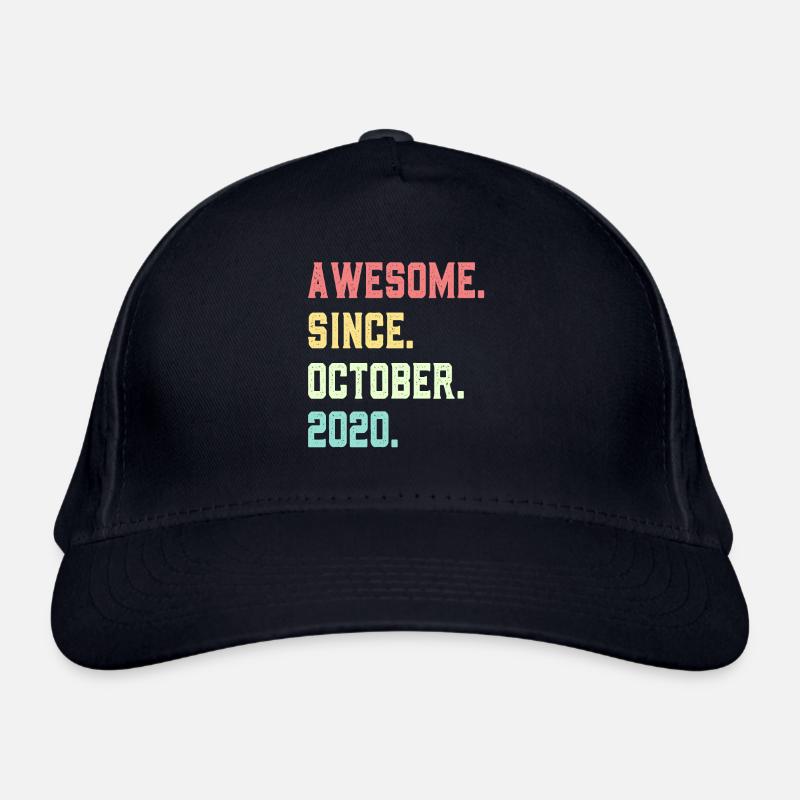 Awesome Since October 2020 - Organic Baseball Cap - navy