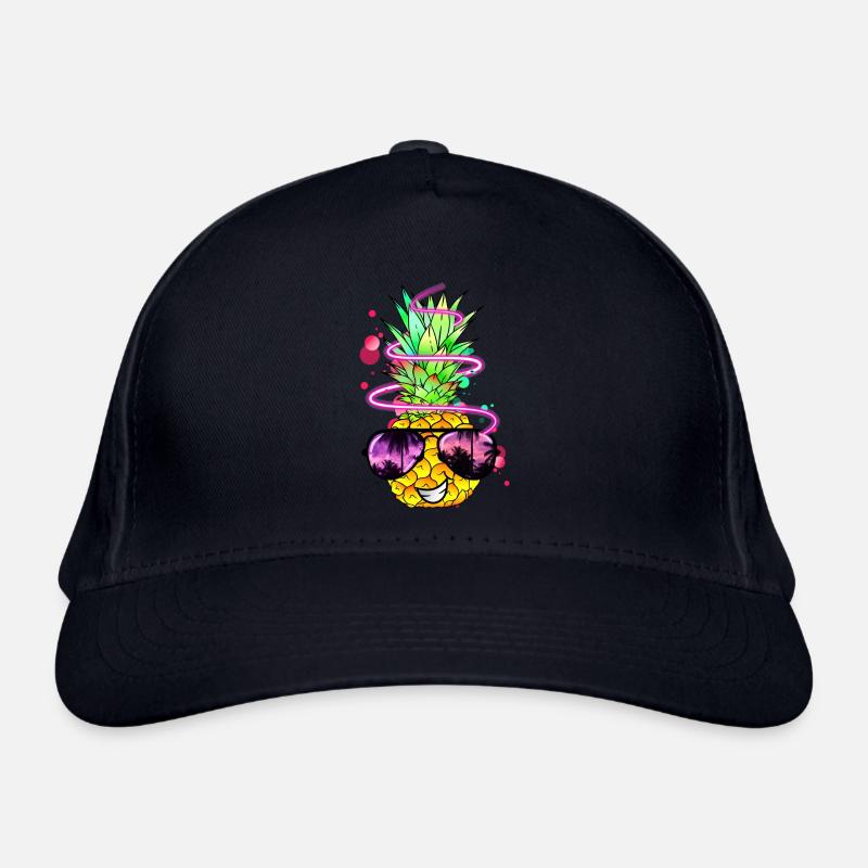 Ananas cool bunt spritzig Bio-Baseballkappe