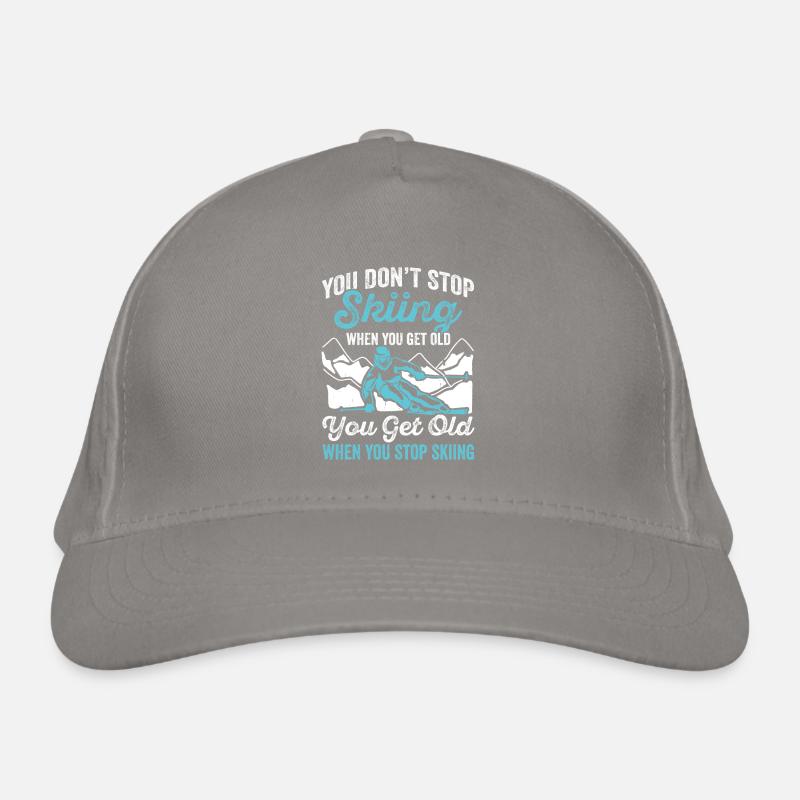 Skiier You Don't Stop Skiing Ski Organic Baseball Cap