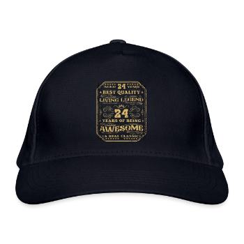 24 Geburtstag 24 Jahre Mann 24 jahre legende 24 - Bio-Baseballkappe - Navy - Vorne
