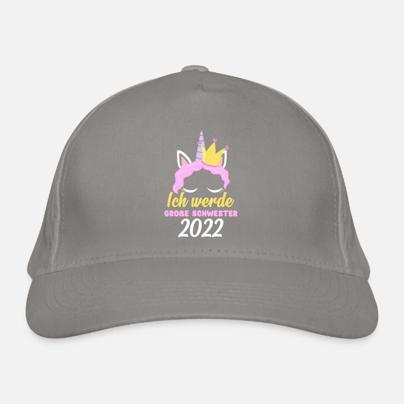Mädchen Einhorn Ich Werde Große Schwester 2022 Bio-Baseballkappe