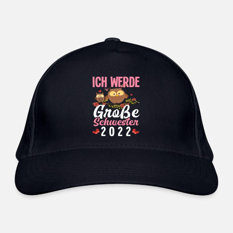 Eulen Ich Werde Große Schwester 2022 Bio-Baseballkappe