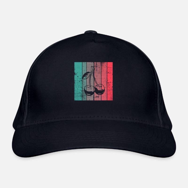 Cherry Fruit Lover Retro Healthy Gift idea Bio-Baseballkappe
