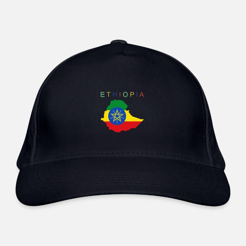 Ethiopia Map Flag Organic Baseball Cap