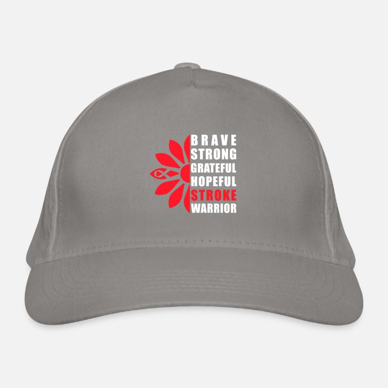 Stroke Awareness Brave Strong Grateful Stroke Bio-Baseballkappe