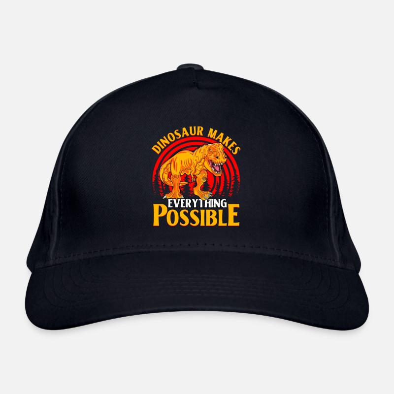 Dinosaur makes everything possible Bio-Baseballkappe