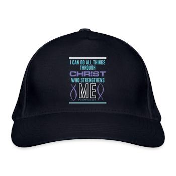 bibel jesus christus - Bio-Baseballkappe - Navy - Vorne