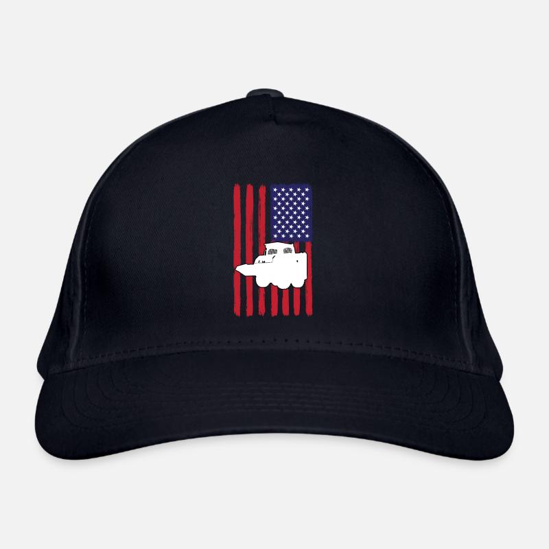 Chargeuse compacte avec drapeau des États-Unis Casquette classique bio