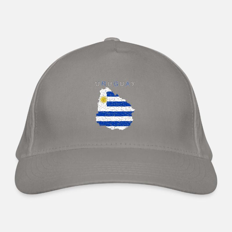 Uruguay Map Flag Organic Baseball Cap