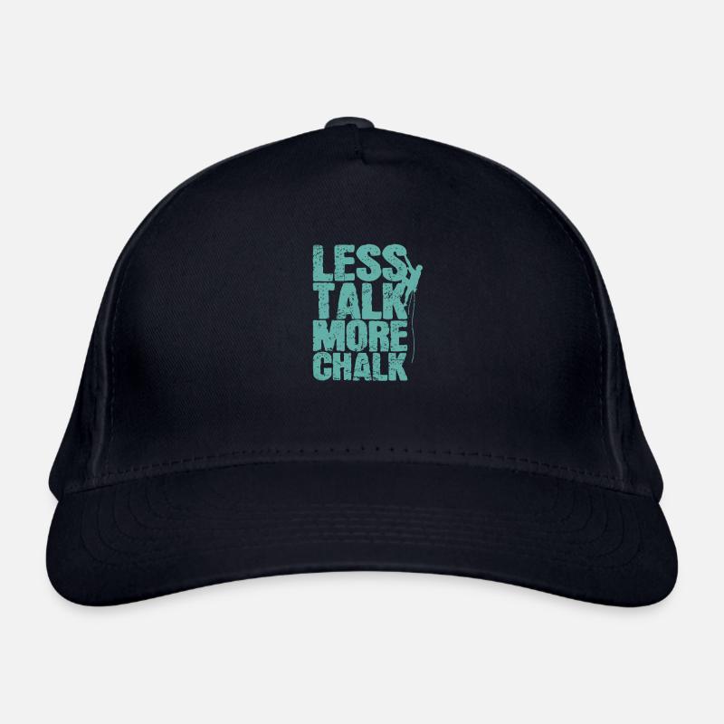 Less Talk More Chalk Klettern Bouldern Bio-Baseballkappe