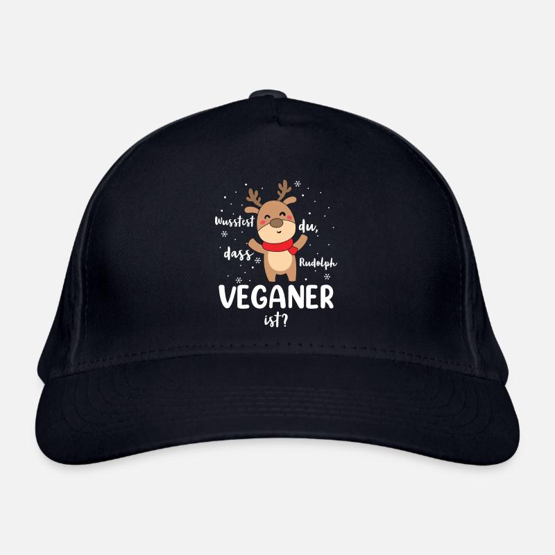 Wusstest du, dass Rudolph Veganer ist? - Bio-Baseballkappe - Navy