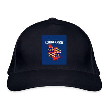 Fier de mes Racines Bourgogne Bleu - Casquette classique bio - marine - Devant