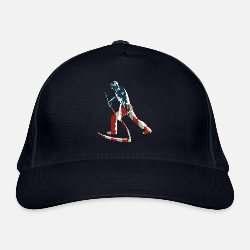 Farming Farmer American Flag Us Organic Baseball Cap