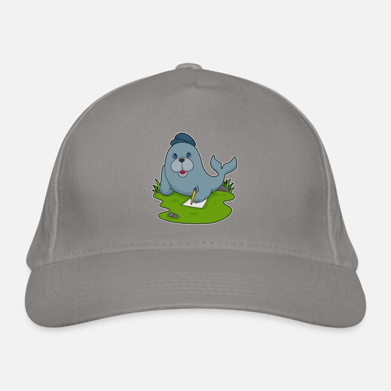 Seal Pencil Paper Organic Baseball Cap