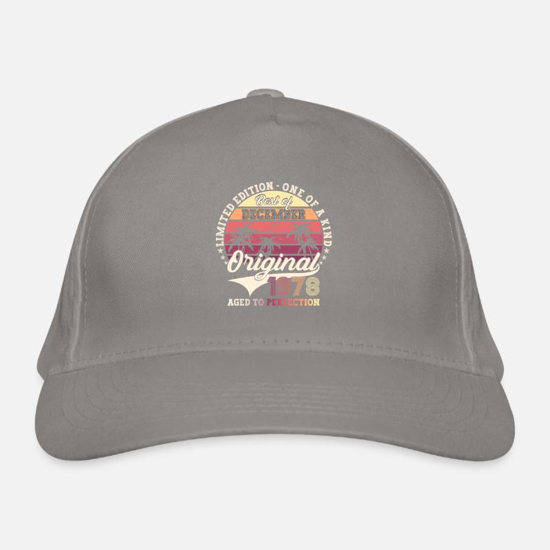 Cadeau original du 44e anniversaire de décembre 1978 Casquette classique bio