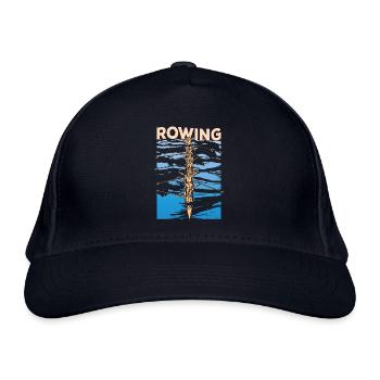 Rudern Ruder Ruderer Rudersport Ruderboot - Bio-Baseballkappe - Navy - Vorne