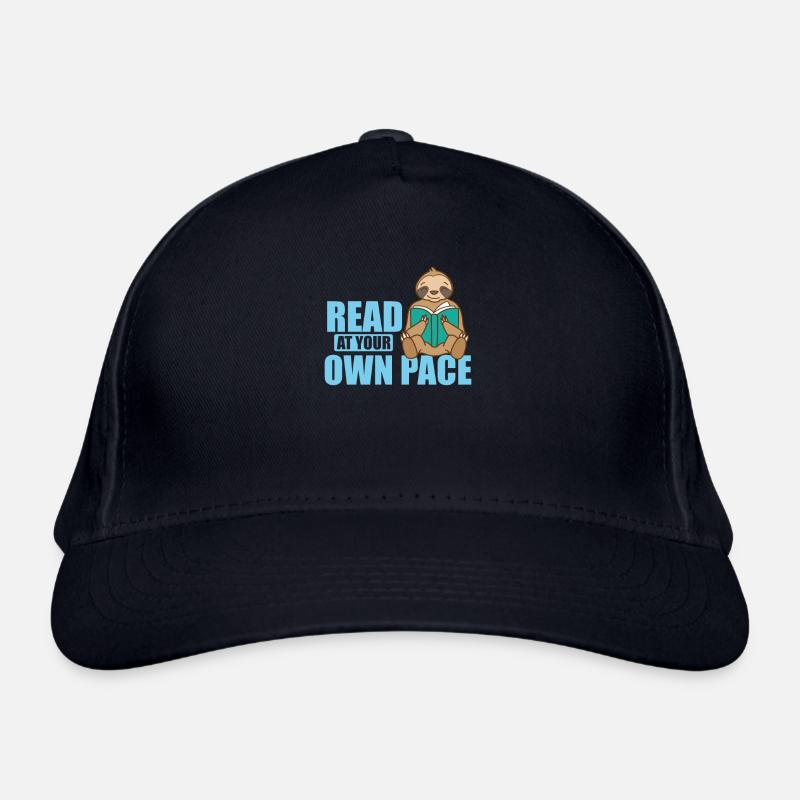 Read at your own pace sloth lazy environment Organic Baseball Cap