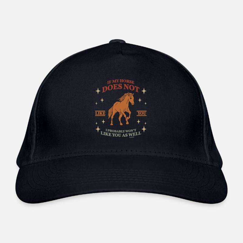 wenn mein Pferd dich nicht mag Bio-Baseballkappe