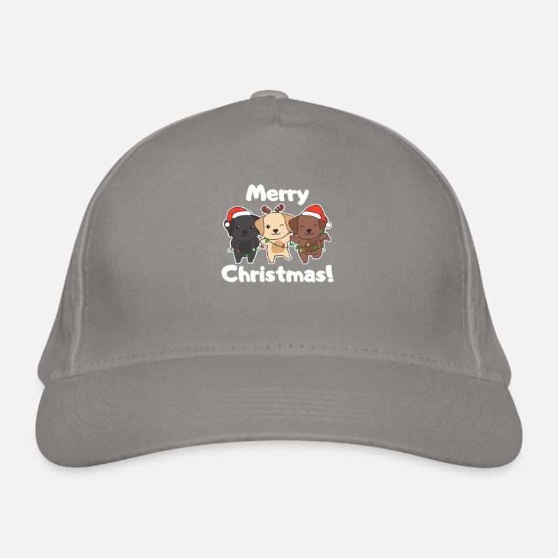Labrador Joyeux Noël mignons chiens Casquette classique bio