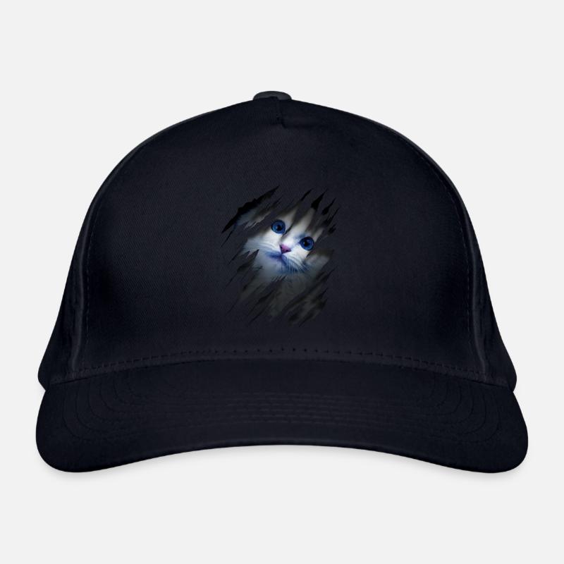 Cat with scratch - Cat face Scratch Cat Organic Baseball Cap