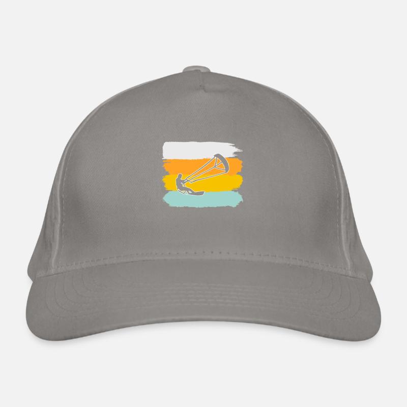 Kite Surfing Retro Organic Baseball Cap