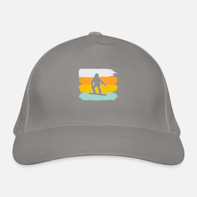 Snowboarding Retro Organic Baseball Cap