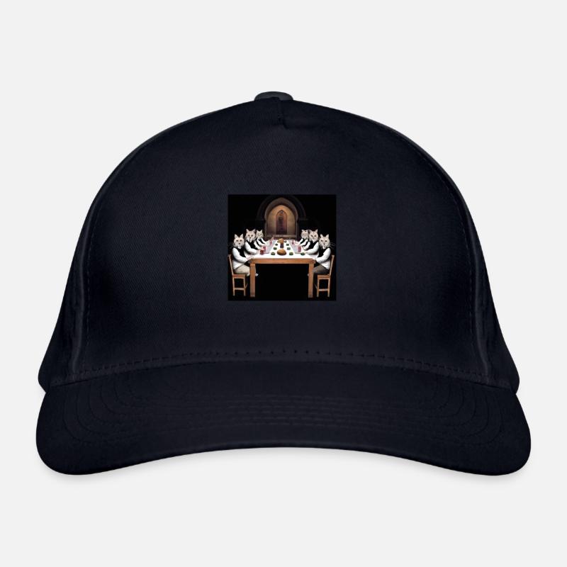 Cat Art History Organic Baseball Cap