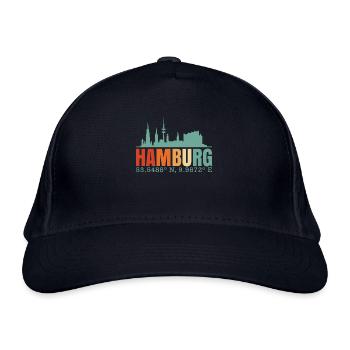 Hamburg - Bio-Baseballkappe - Navy - Vorne